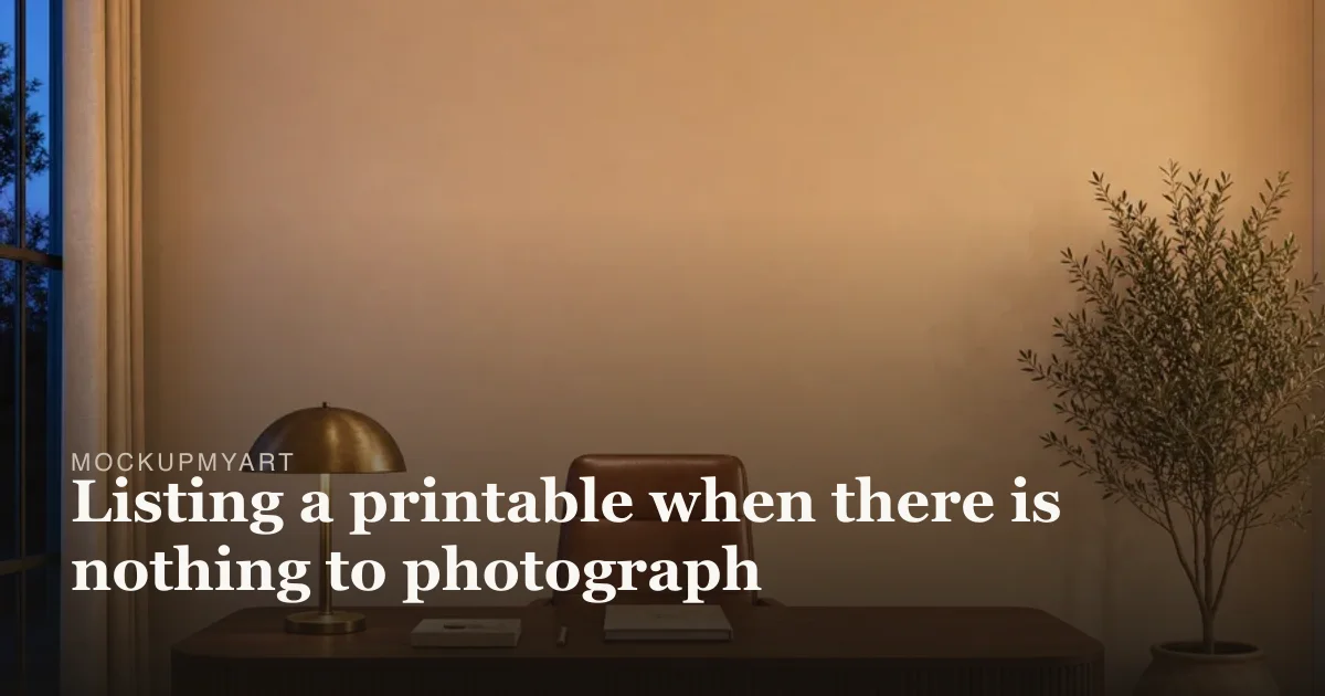 Listing a printable when there is nothing to photograph