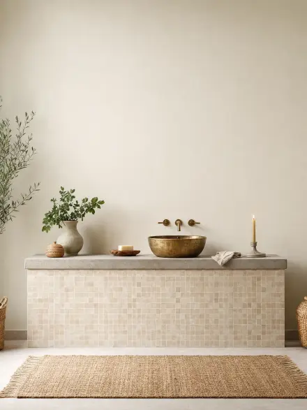 Bathroom interior photo for placing wall art