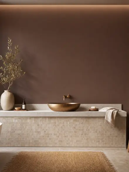 Bathroom interior photo for placing wall art