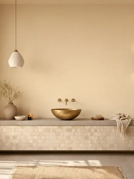 Bathroom interior photo for placing wall art