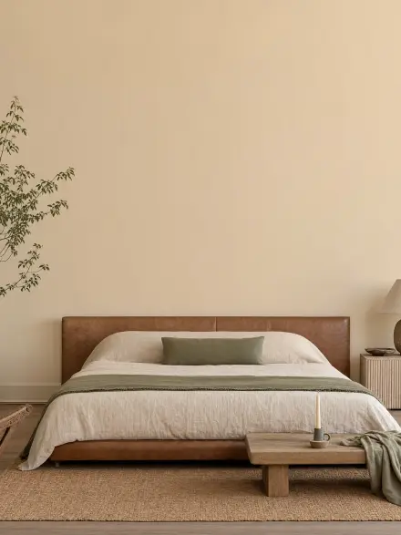 Bedroom interior photo for placing wall art