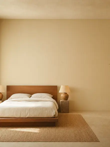 Bedroom interior photo for placing wall art