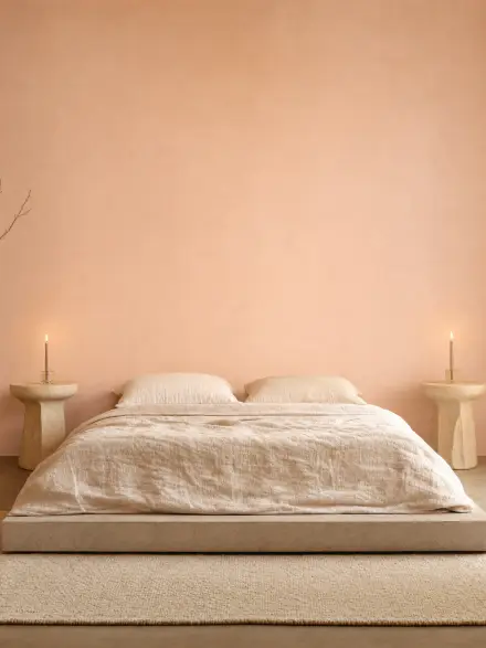 Bedroom interior photo for placing wall art