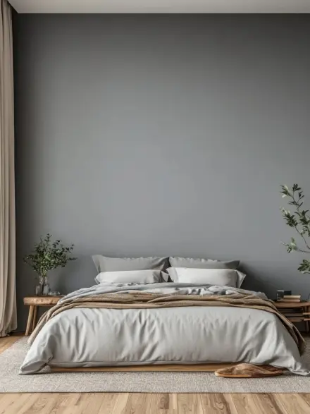 Bedroom interior photo for placing wall art