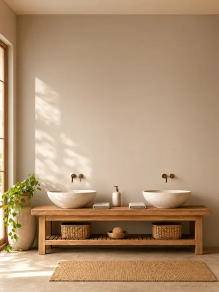 Bathroom interior photo for placing wall art