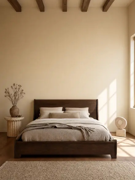 Bedroom interior photo for placing wall art