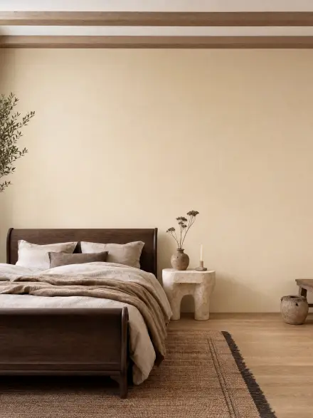 Bedroom interior photo for placing wall art