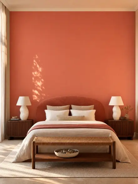 Bedroom interior photo for placing wall art