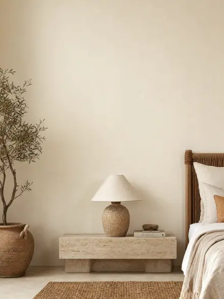 Bedroom interior photo for placing wall art